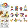 3050100pcs Magnetic Building Blocks Set With Smooth Magnetic Connection And Colorful Shape Variety For Kids