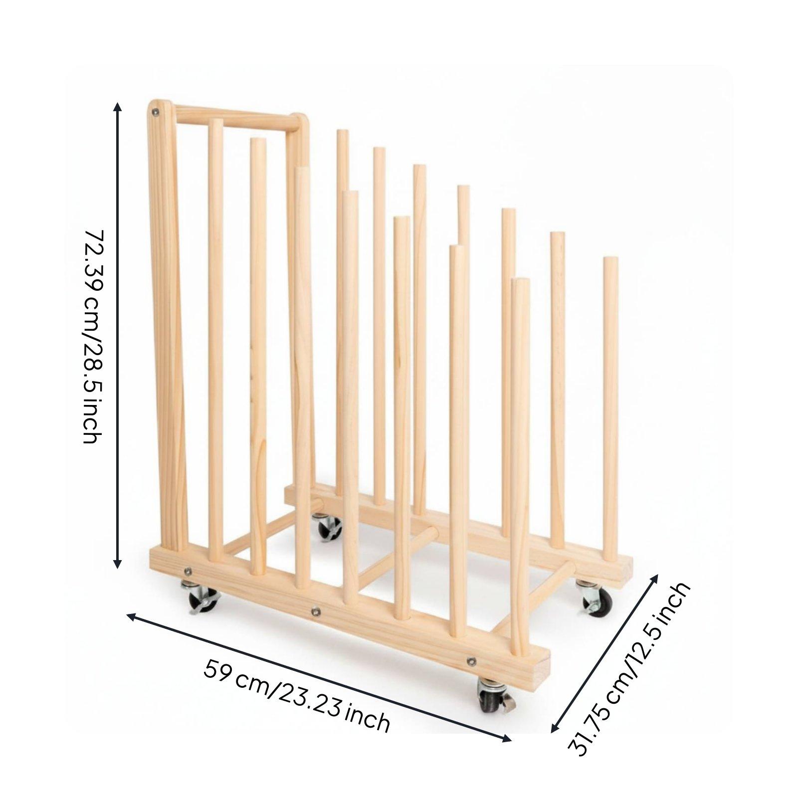 Mobile Art Curing Rack Large Capacity