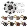 Metal Cufflinks Rhinestone Mushroom Inlay Covers Shirts Shape Button Jackets DIY Clothing