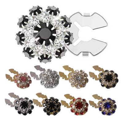 Metal Cufflinks Rhinestone Mushroom Inlay Covers Shirts Shape Button Jackets DIY Clothing