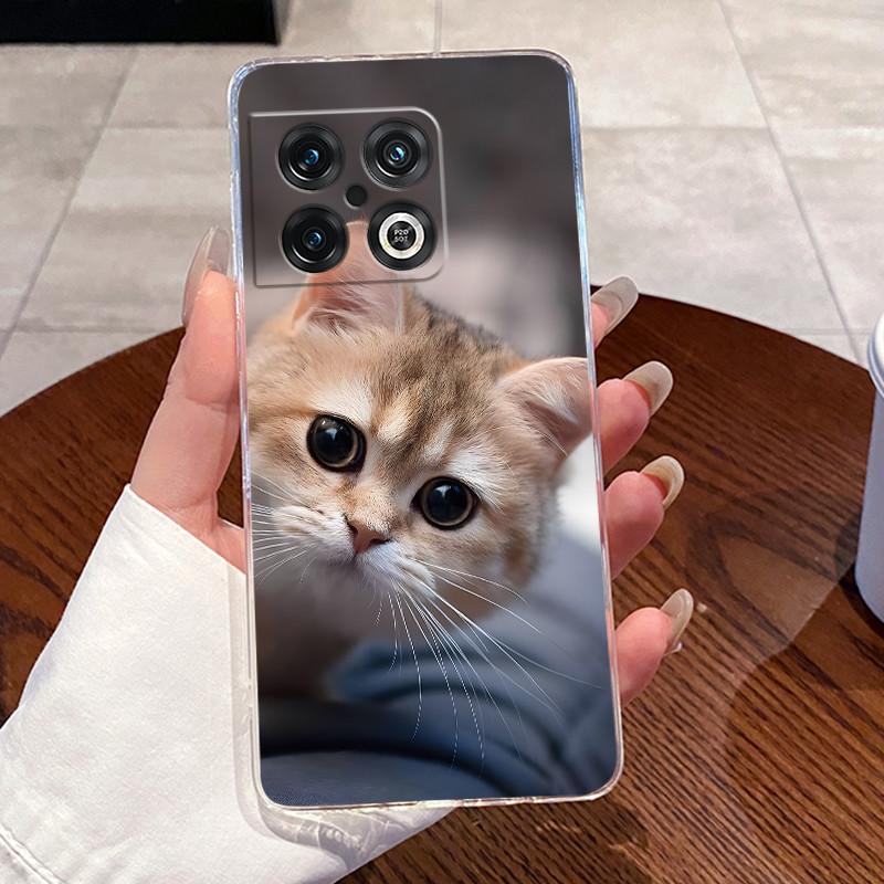 Jelly Case For OnePlus 10 Pro 10T ACE Pro Clear Silicone Soft TPU Back Cover One Plus 10PRO ACEPro Cute Rabbit Cat Phone Case