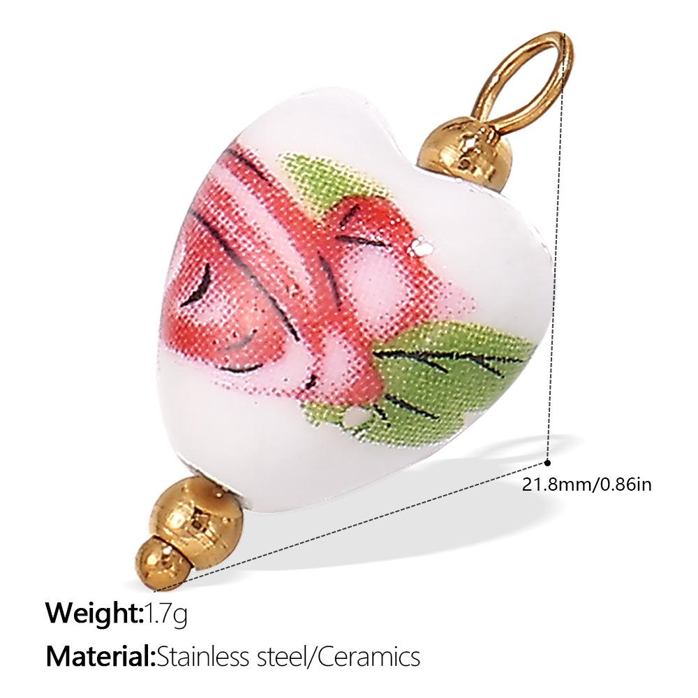 Xiaoqing Fresh Air Pendant Ocean Series Small Fish Sea Star-Shaped Ceramic Stainless Steel Gold-Plated Pendant Necklace