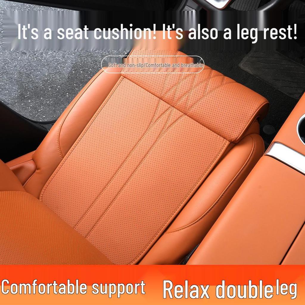 Four Seasons Universal Car Seat Cushion with Integrated Leg Rest for Pressure Relief