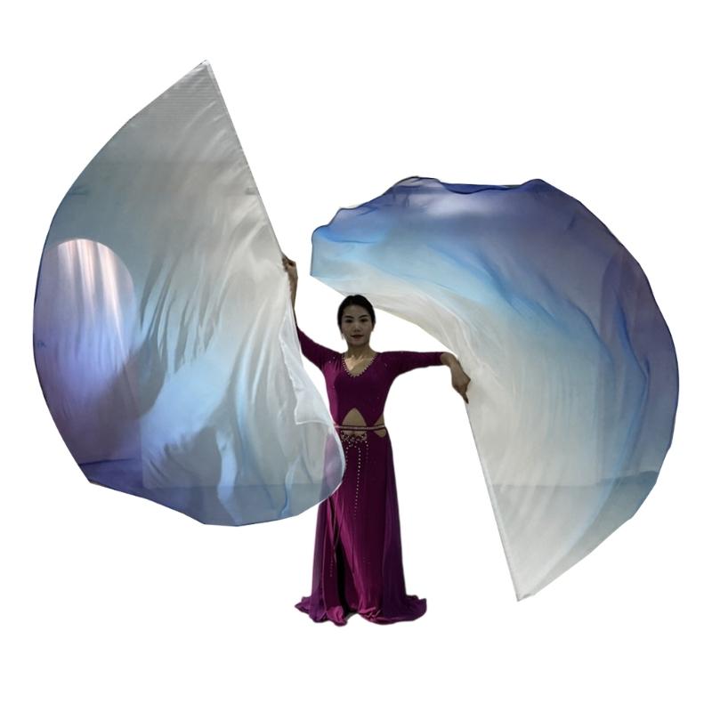 2Pcs Semicircle Praise Church Flags Praise Dance Worship Flags with Scalable Rod for Worship Dance Practice Performances