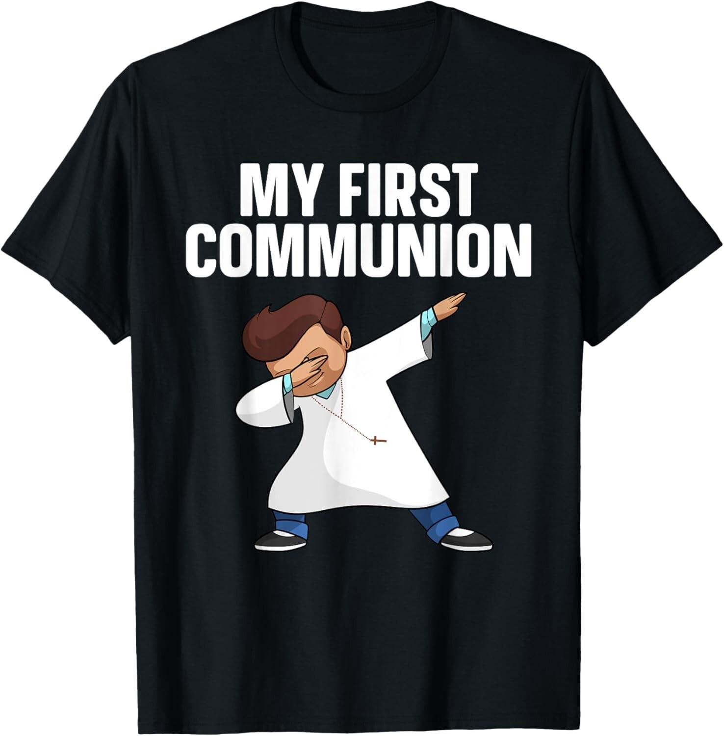 First Communion Art For Boys Girls 1st Holy Communion  unisex T-Shirt Mens Womens Tees Top XL