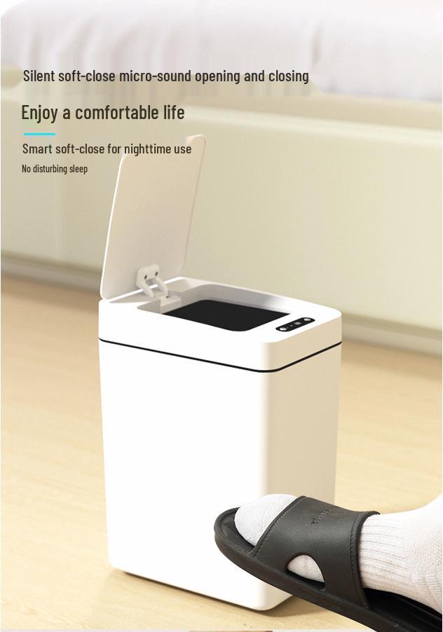 Narrow Fashion Smart Sensor Trash Can for Bathroom