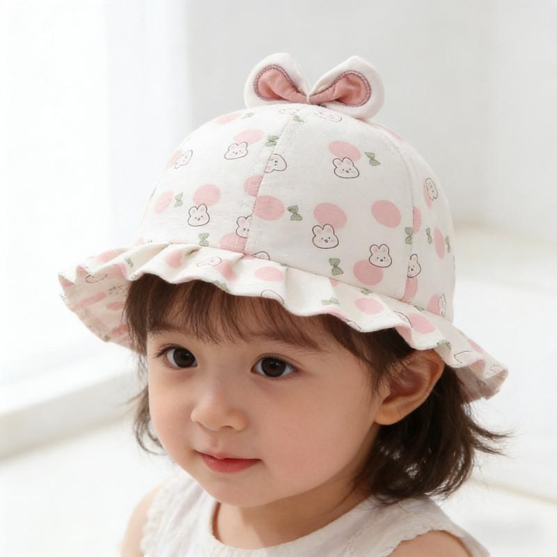 Cute Cartoon Baby Sun Hat With Breathable Cotton For Toddler Sun Protection