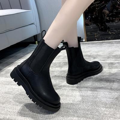 Bottes d'hiver 2024 de haute qualité pour femmes, mode, vente chaude, bout rond, couleur unie, talon moyen, manchon, bottes mi-mollet pour femmes