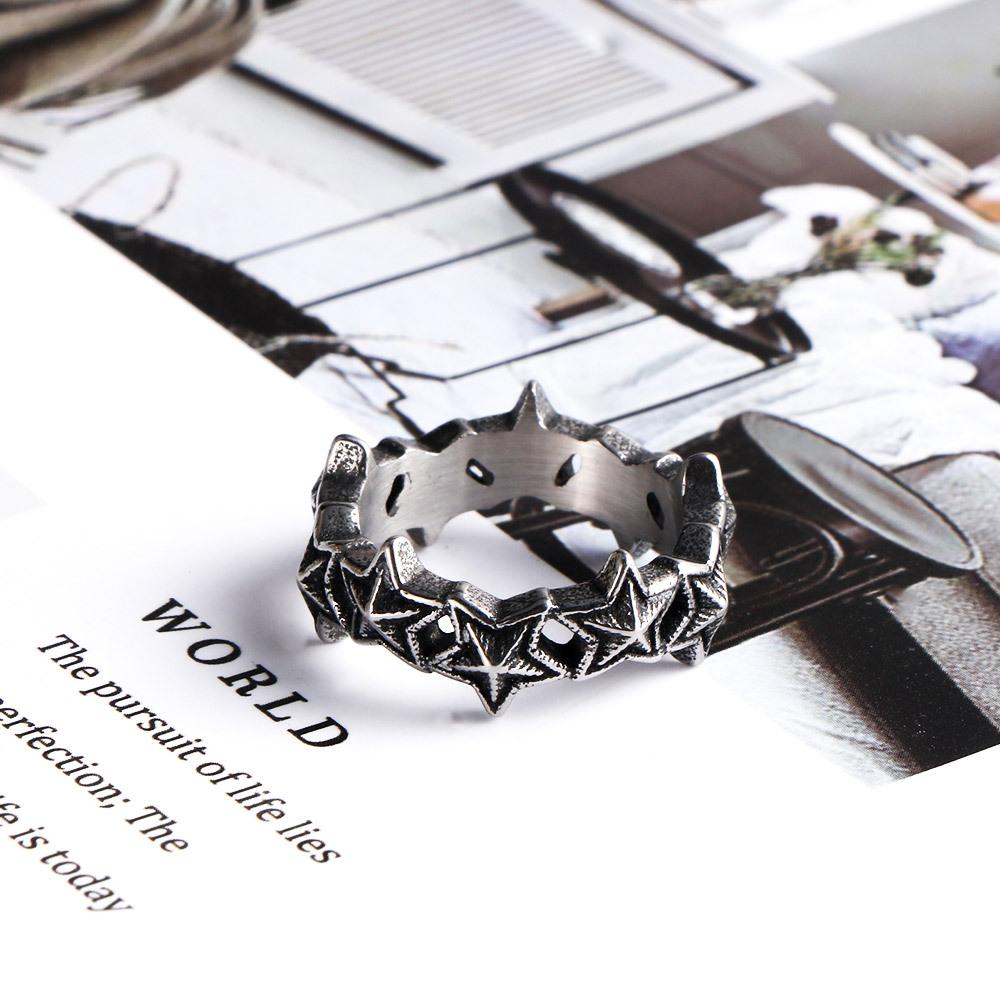 2026 Korean Version of Five-pointed Star Ring, Thin Ring Couple Ring, Girls Jewelry Fashion Accessories