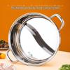 Extra-Thick Stainless Steel Double-Flavored Hot Pot - Large Capacity Shabu-Shabu & Dry Pot