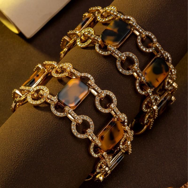 Vintage Studded Circular Chain With Light Luxury Temperament High-end Feel Palace Style Bracelet
