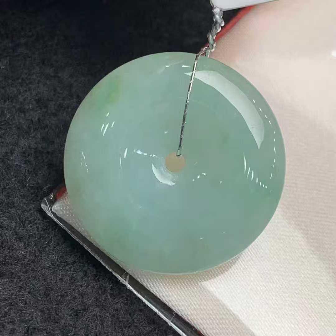 Authentic Natural Jade Ping an Buckle Pendant for All Ages
