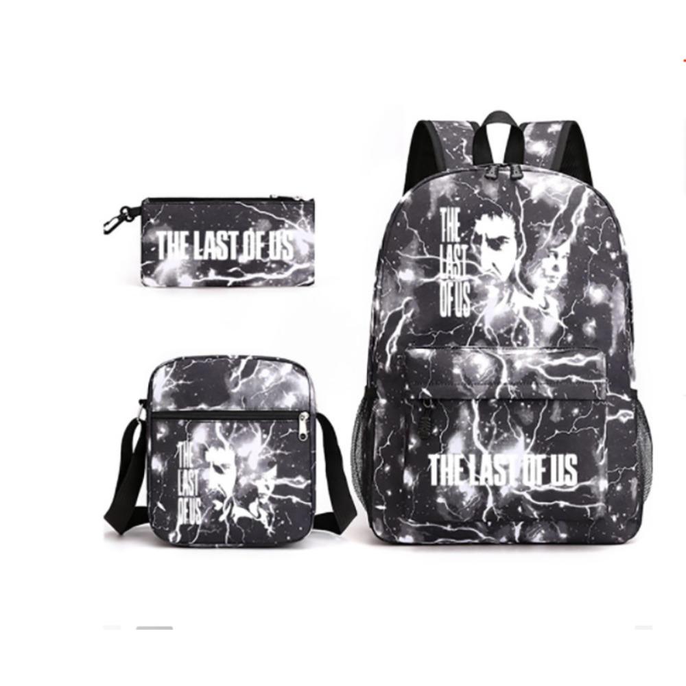 2023 Film and Television Peripheral Printed School Bag 3-piece Casual Pencil Bag Shoulder Bag Double Shoulder Back