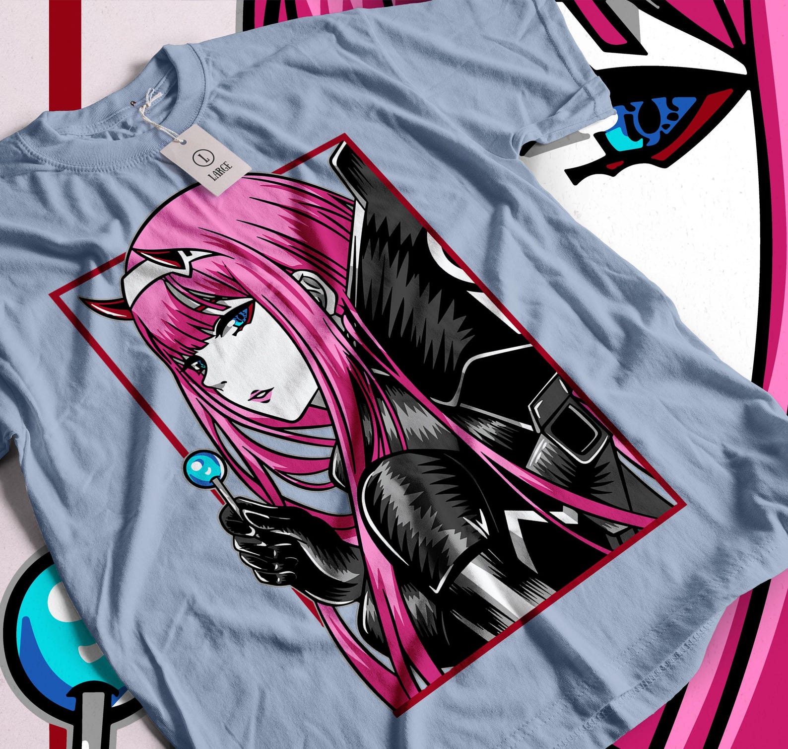 Waifu Material Anime T-Shirt, Darling Anime Girl Shirt Unisex Graphic Tee S