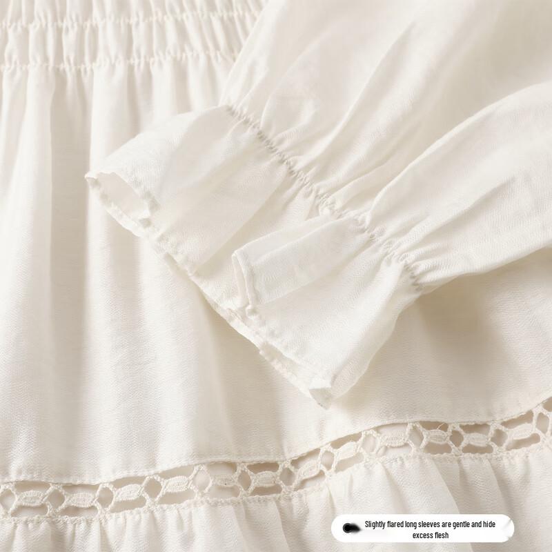 FivePlus Women's French Retro Elegant Long Sleeve Dress