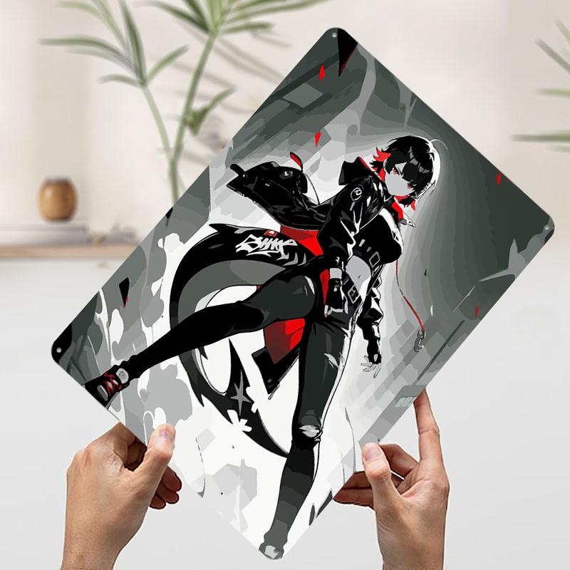 

Anime Girl in Urban Setting Poster Customized Wall Art Vintage Metal Signs Retro Tin Plaque for Man Cave Decoration At Home Room 7.9x11.8In(20x30cm)