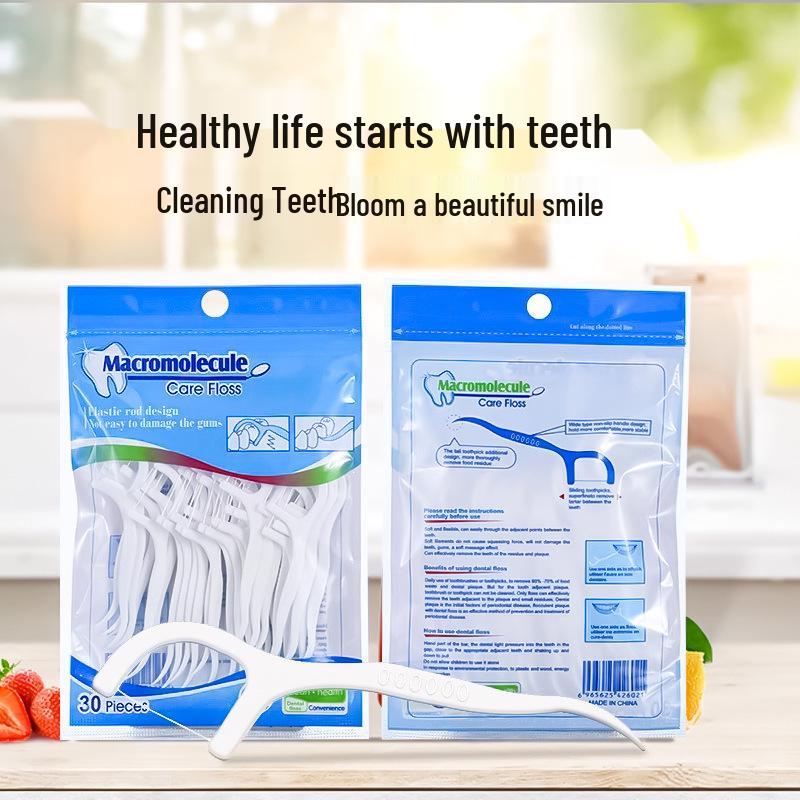 Portable Disposable High-Elasticity Dental Floss Picks for Oral Care