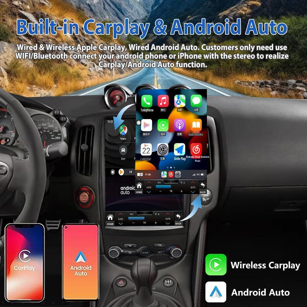 Nissan 370Z Vertical Screen Multimedia Carplay Radio