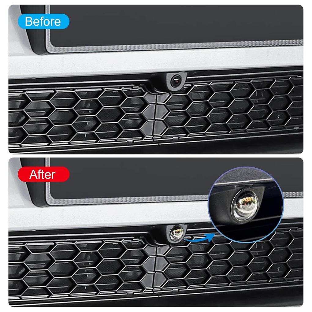 2PCS Anti-Scratch Camera Lens Cover For Tesla Model Y Juniper/Model S/3/Cybertruck 2025 Front Bumper Lens Guard Protection Cover
