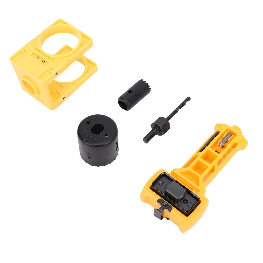 Door Latch Door Lock Installation Kit Hole Saw Mortiser Tool Yellow for 1 3 8in 1 3 4in Thick Doors