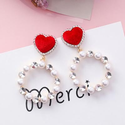 925 Silver Pearl Freshwater Pearl Earrings with Pearl Point Unique Heart