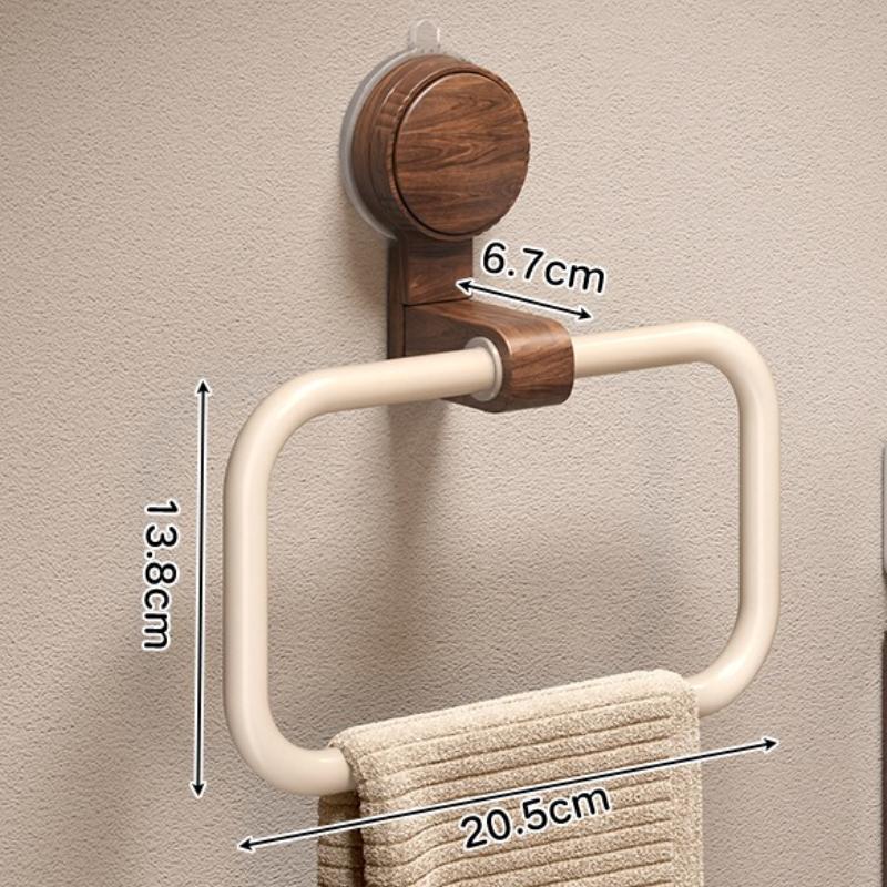 

Adhesive Bathroom Wall Towel Rack Non-drilling Towels Holder Wooden Towel Hanger Without Drilling Modern Bathrooms Accessories білий