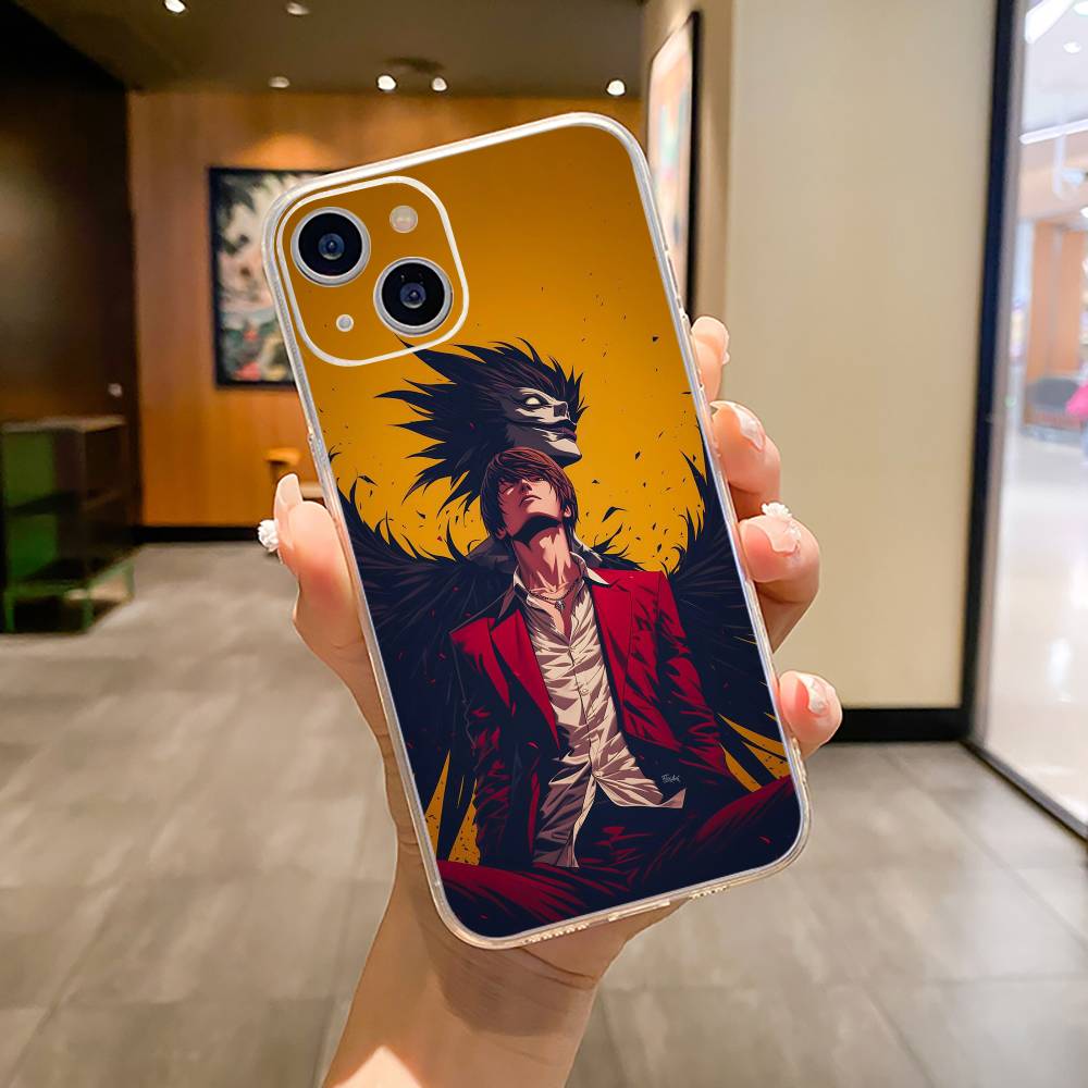 D-Death -Note Light Yagami -L Handyhülle Für iPhone17,16,15,14,13,12,11 ,Pro Max, Plus Weiches Silikon Transparente Hülle