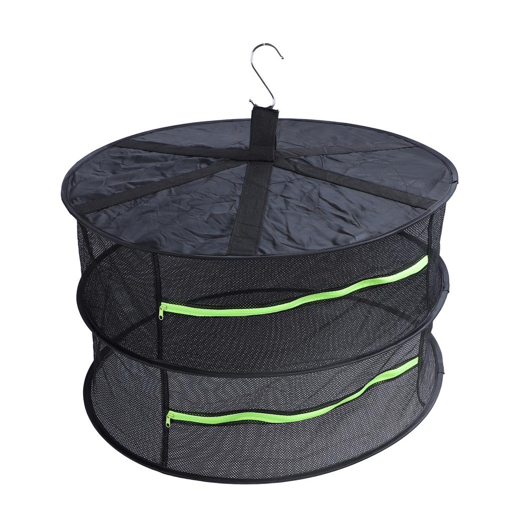 Herb Drying Rack with Zipper Opening Multi Layer Multipurpose Hanging Plant Dryer Net for Grow