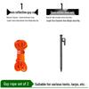 Heavy-Duty Steel Ground Stakes for Camping, Tent, Snow, Beach, Canopy, and Grass
