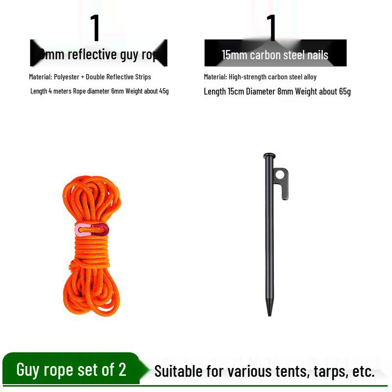 Heavy-Duty Steel Ground Stakes for Camping, Tent, Snow, Beach, Canopy, and Grass