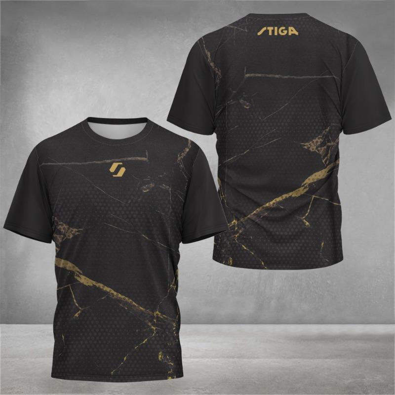 Fashionable summer competition training letter print comfortable and breathable round neck T-shirt outdoor casual sports t
