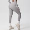 High-Waist Quick-Dry Double-Sided Brushed Yoga Pants for Running and Fitness Moisture-Wicking Athletic Tights