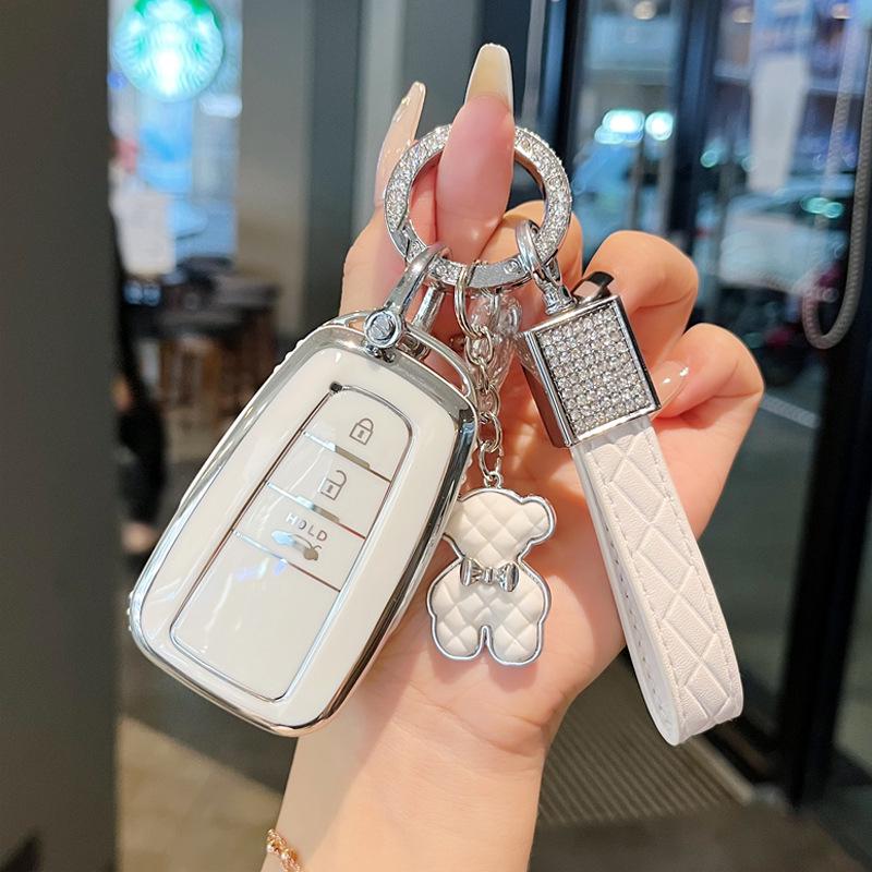 Toyota Car Key Case for Avalon, Camry, Highlander, Corolla, RAV4, IZOA, CHR - Cartoon Design for Men and Women