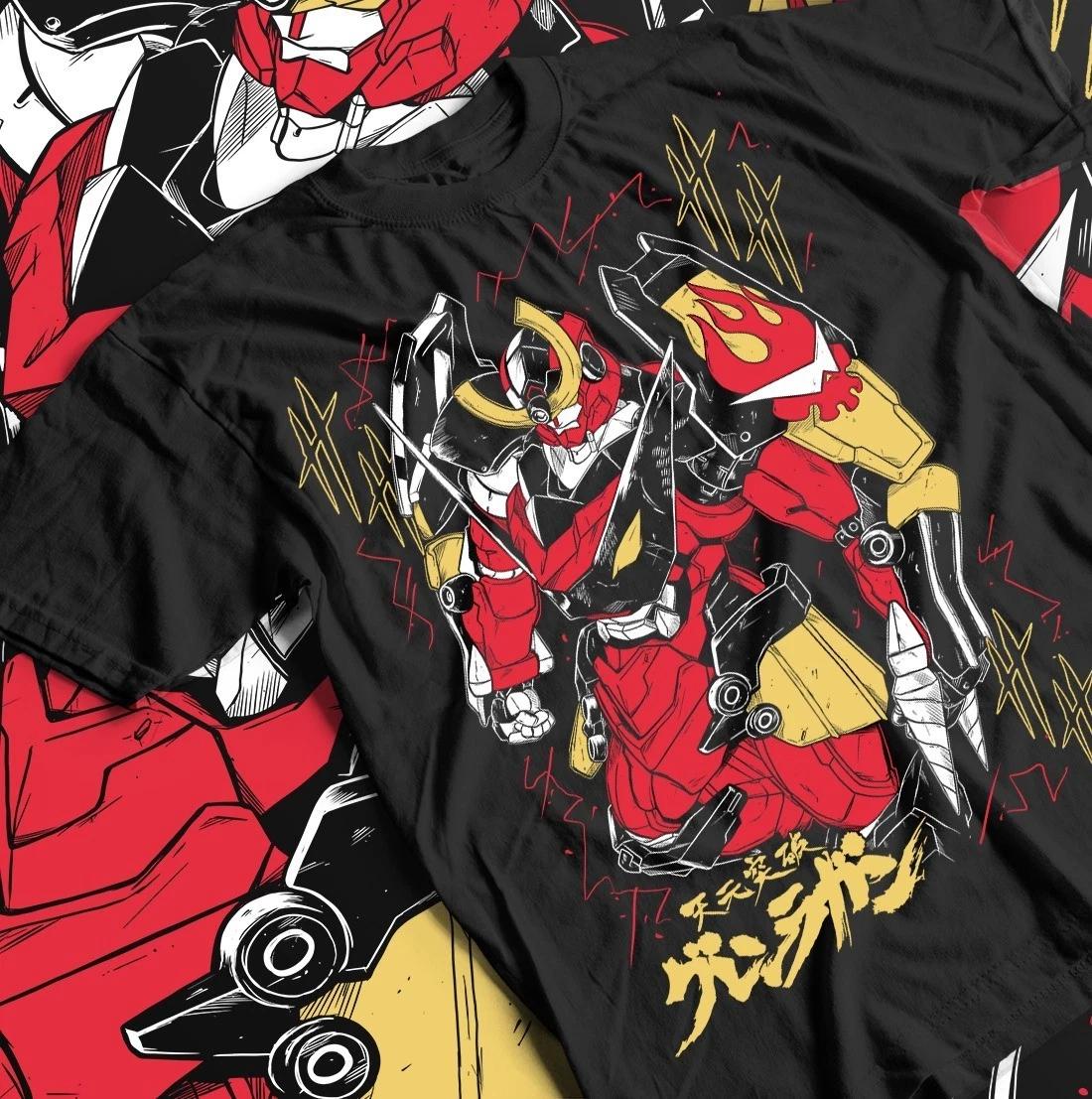Унисекс Футболка Аниме Манга Tengen Toppa Gurren Lagann, Размер S-5XL, Рубашка 4XL