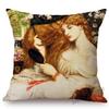 Uk British Artist Dante Gabriel Rossetti World Famous Oil Painting European Beauty Princess Sofa Pillow Case Linen Cushion Cover