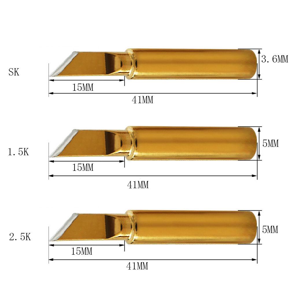 Lead-free Replacement Pencil Soldering Tip Solder Iron Tips 900M Gold for DIY