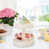 2-tier Automatic Rotating Cake Stand Sushi Dessert Cupcake Macaron Display Tray Wedding Birthday Party Supplies Cakes Turnables