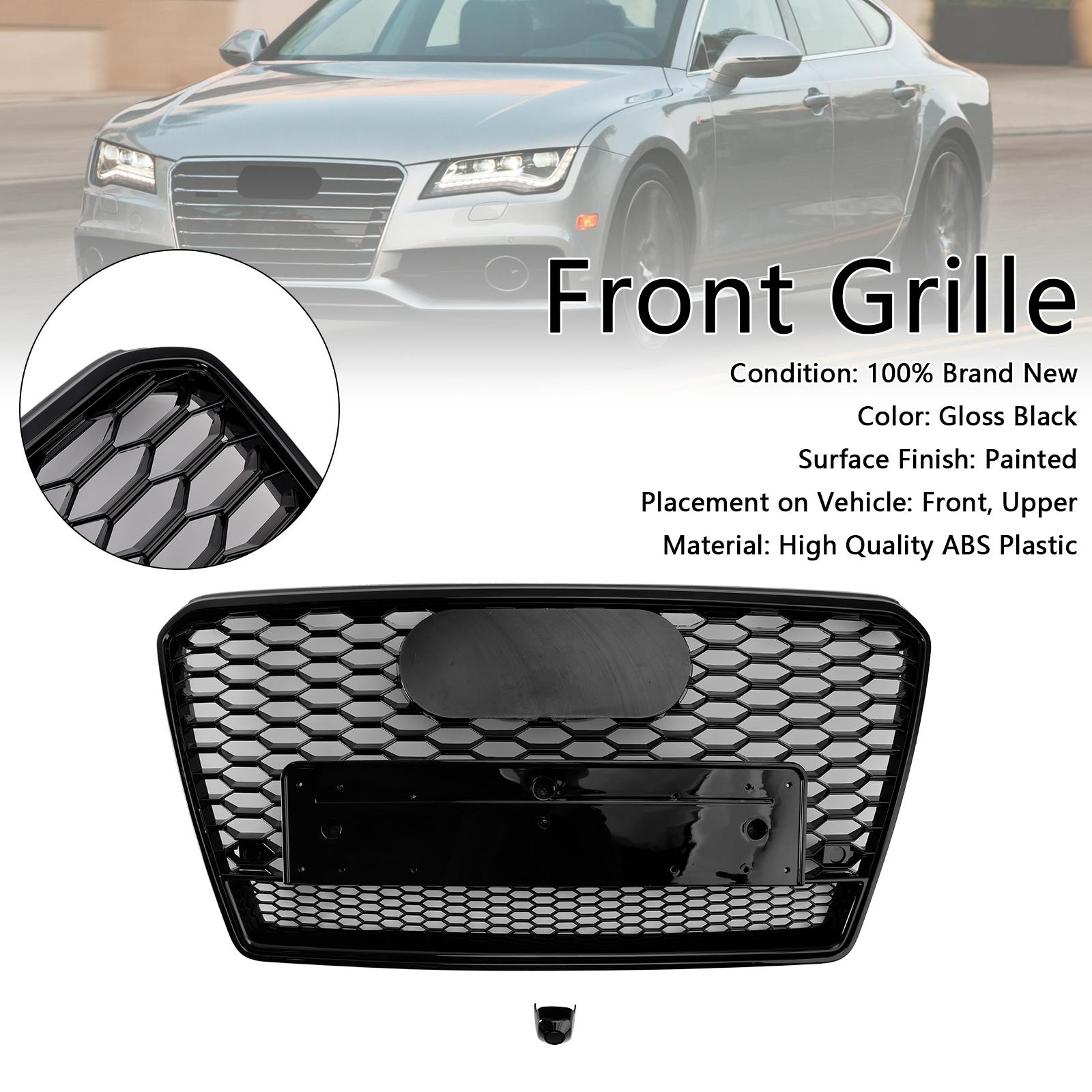 

RS7 Style Honeycomb Mesh Front Grille Grill Fit A7/S7 2012-2015 Black