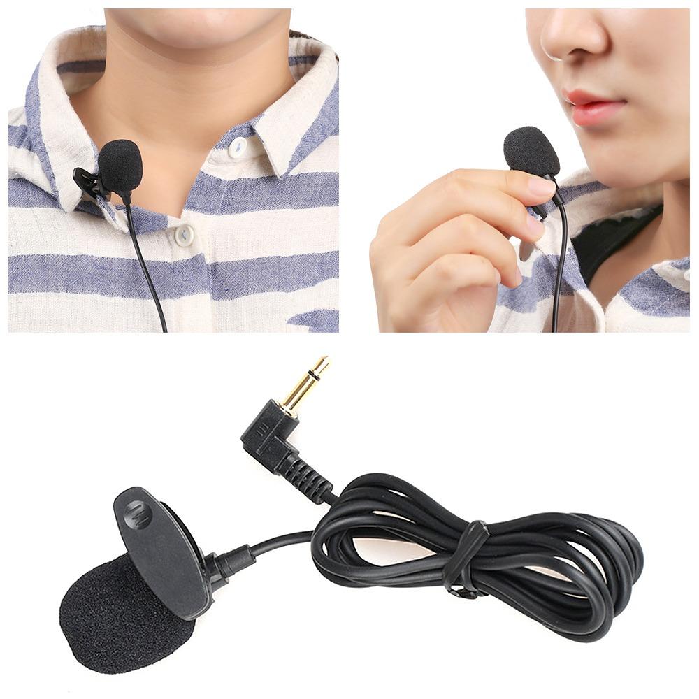For Phone Laptop Lavalier Condenser Mic 3.5mm Jack Recording Teaching Clip-On Lapel Microphone