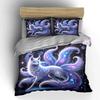 Mystical Fox Galaxy Decor Set Soft Comfortable Duvet Cover Bedding Set Included 1*Duvet Cover & 2*Pillowcases, Gift