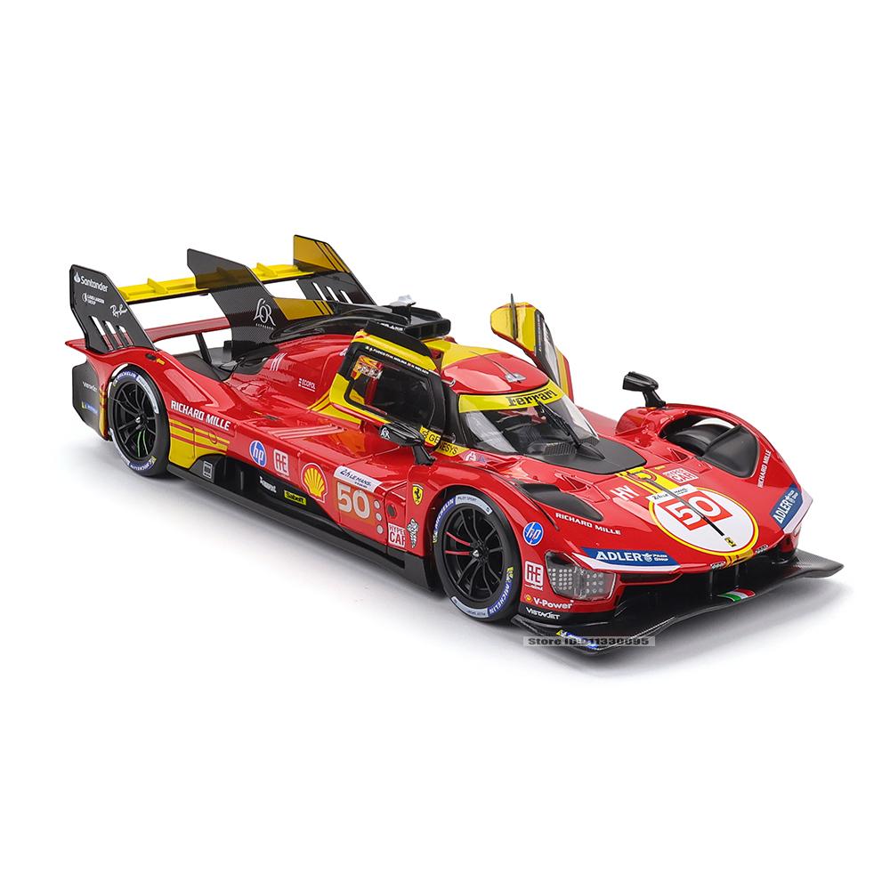 Bburago 1:24 2024 Ferrari 499P LMH FORMULA RACING 250GTO FXXK 458 Alloy Luxury Vehicle Diecast Cars Model Toy Collection Gift