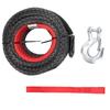 8mm 30m Winch Rope with Protective Sleeve 3Celsius8 Inch Forged Hook 12 Strands Synthetic Line for SUV Large Off Road Vehicle Truck