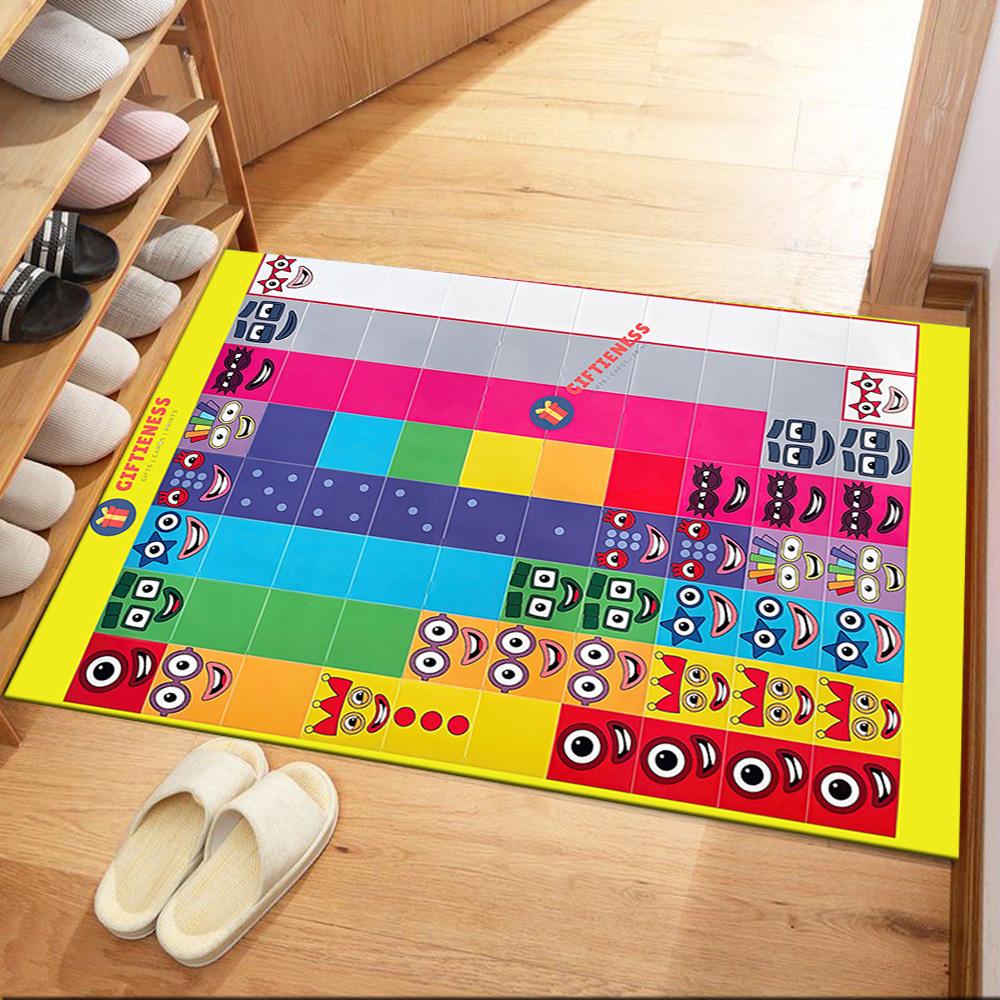 Numberblocks Floor Mat Design for Kitchen Dining Room Entryway Decorate room Antislip Carpet Decorate Offices Gift for Festivals