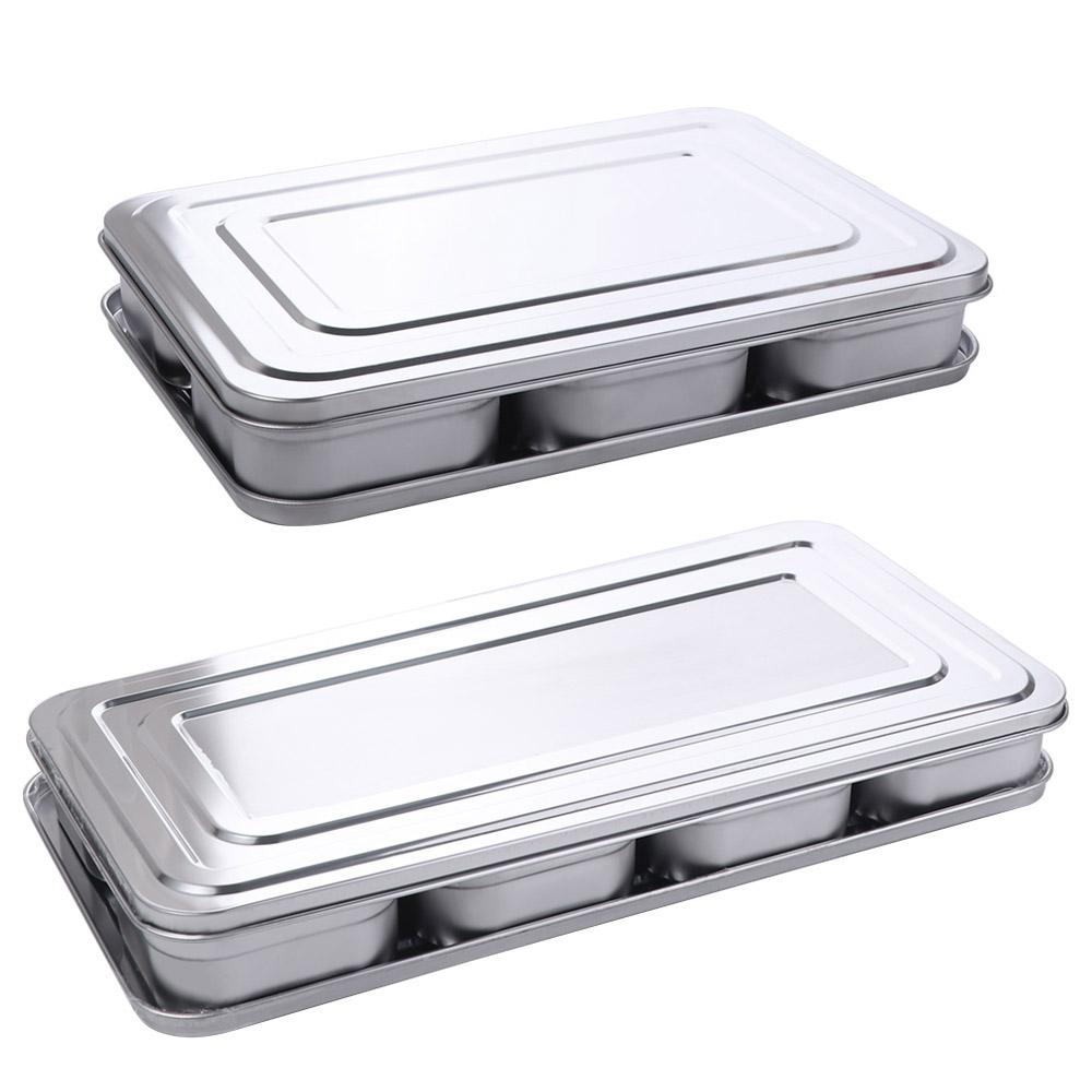 6/8 Fächer Gewürz Aufbewahrungsbox Edelstahl Dessert Zutatenbox Lebensmittel Vorbereitungsbox Hot Pot