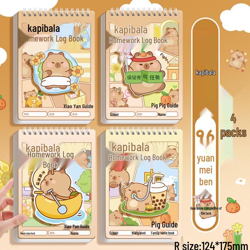 Cartoon Homework Notebook for Elementary Students: Grades 1-3