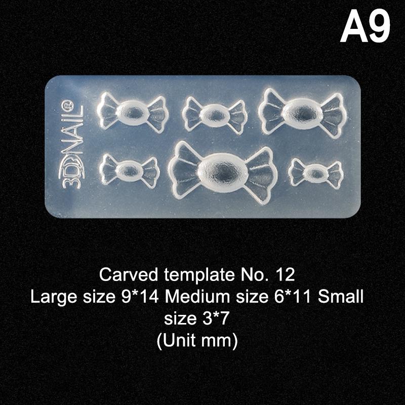 

Nail Silicone Mold Cartoon Butterfly Flower Carving Mold 3D Stamping Plate Nails Stencils Diy Manicure Tools Nail Art Enthusiast A9