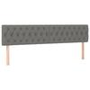 VidaXL Tête de Lit à LED Meuble de Chambre à Coucher Accessoire de Lit Double Tête de Cadre de Lit Intérieur Gris Foncé 3121963