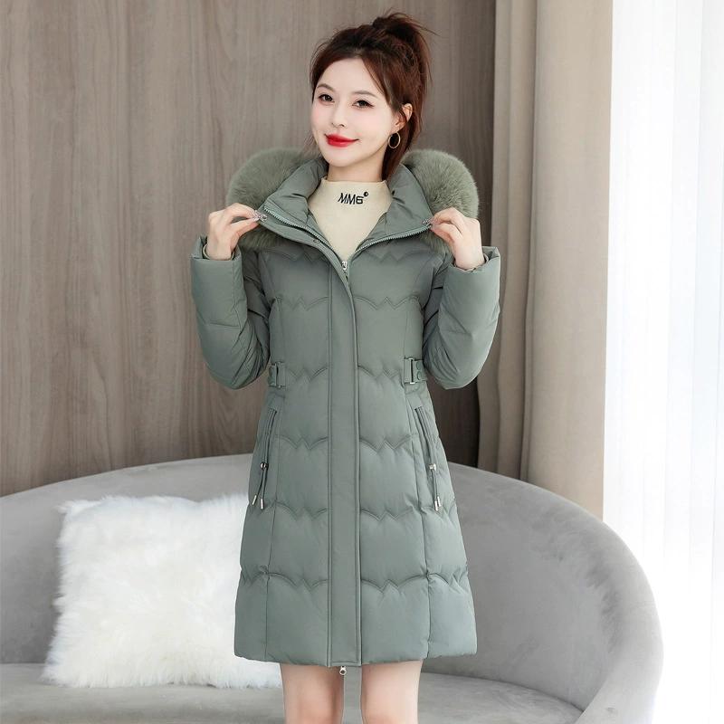 Women's Winter Parka Coat Hooded Korean Version Lady Down Cotton Jacket Warm Temperament Ladies Cotton Padded Outerwear