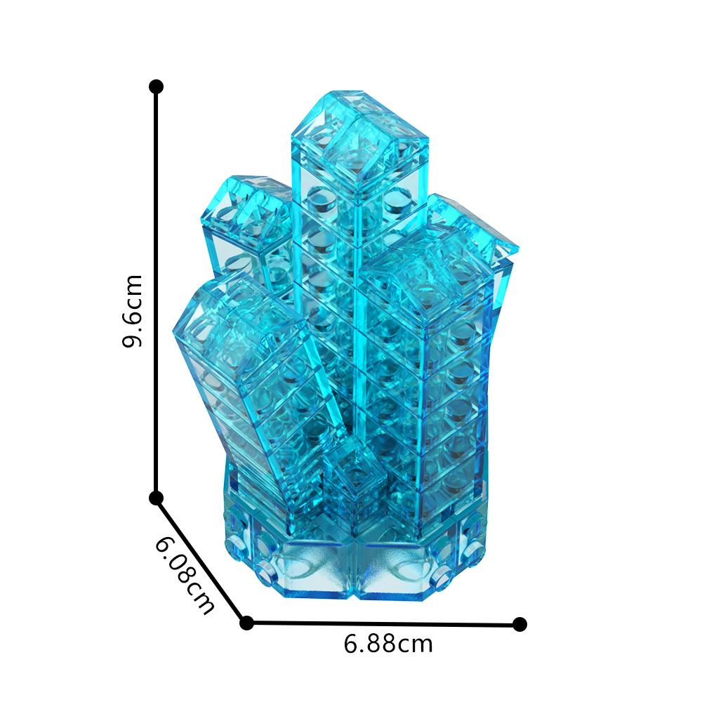 MOC Raiders Game Energy Crystal Model Building Blocks Crystal-Neon Green Blue And Orange Color Brick Toy Gift