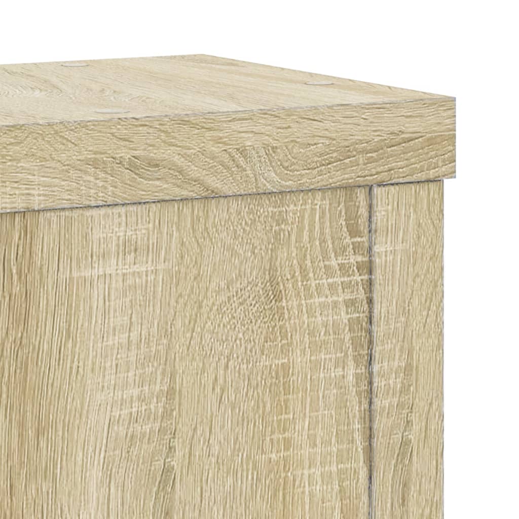 Pflanzenständer Set 2 Stück Sonoma Eiche Optik 10 x 10 x 18 cm Holzwerkstoff